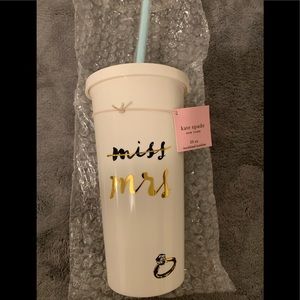 Kate Spade “Miss To Mrs” Tumbler Cup